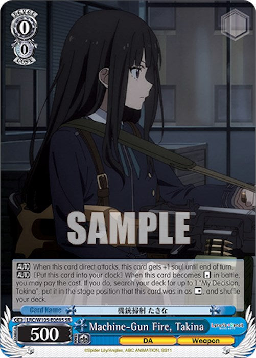 Machine-Gun Fire, Takina (LRC/W105-E069S SR) [Lycoris Recoil] - PokeCharles PokeStore