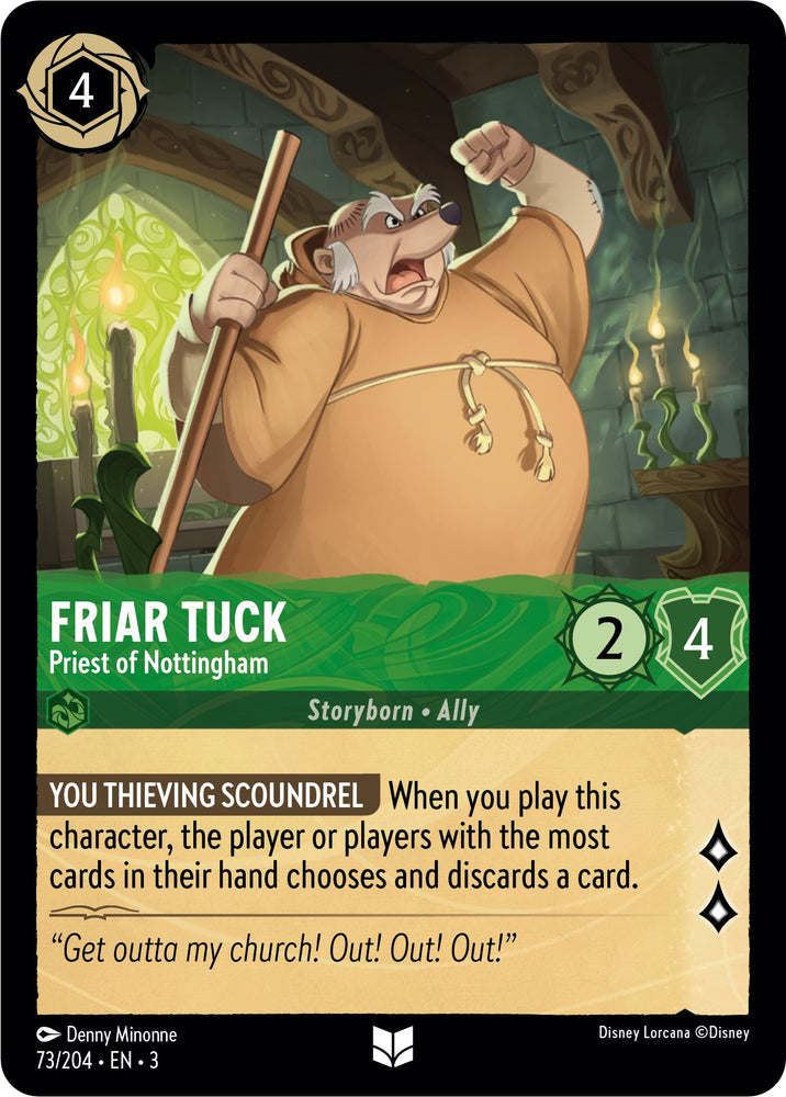 Friar Tuck - Priest of Nottingham (73/204) [Into the Inklands] - PokeCharles PokeStore