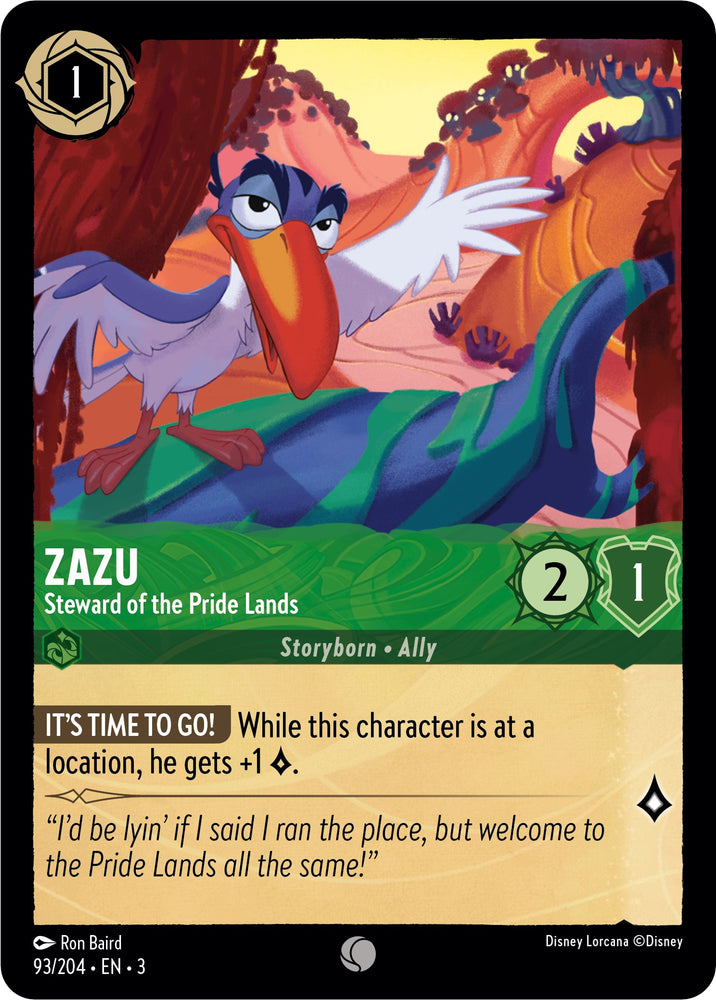 Zazu - Steward of the Pride Lands (93//204) [Into the Inklands] - PokeCharles PokeStore