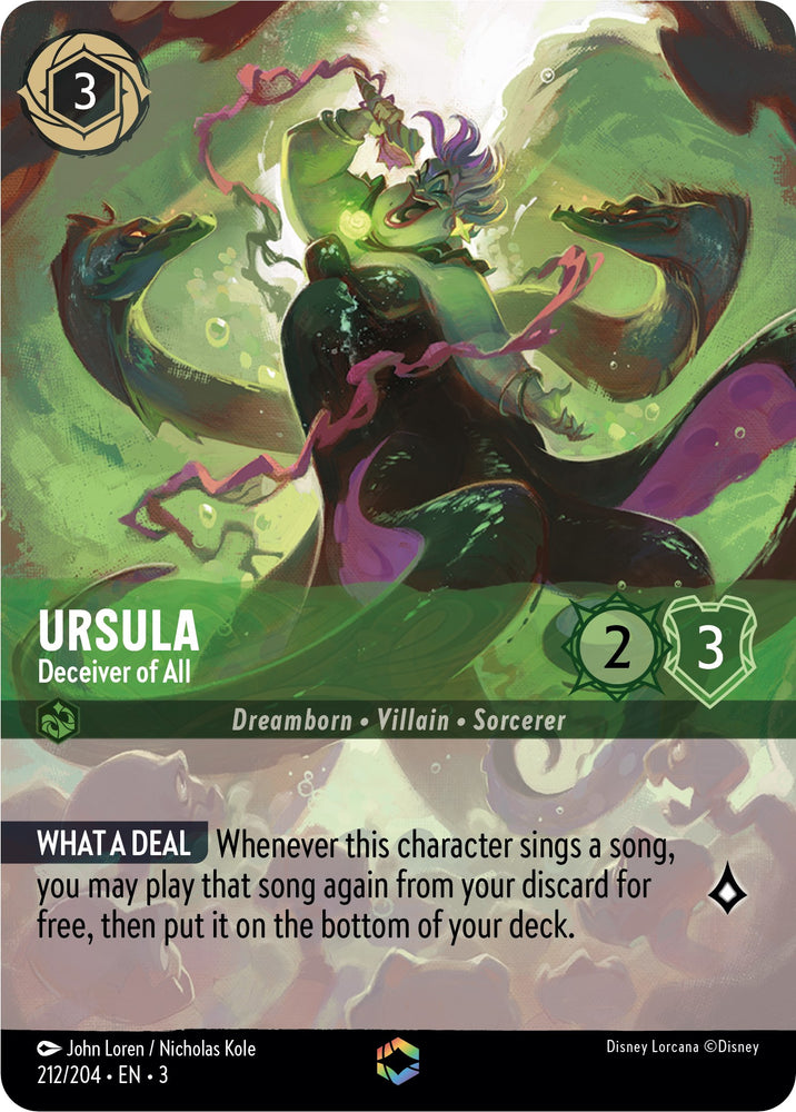 Ursula - Deceiver of All (Enchanted) (212/204) [Into the Inklands] - PokeCharles PokeStore