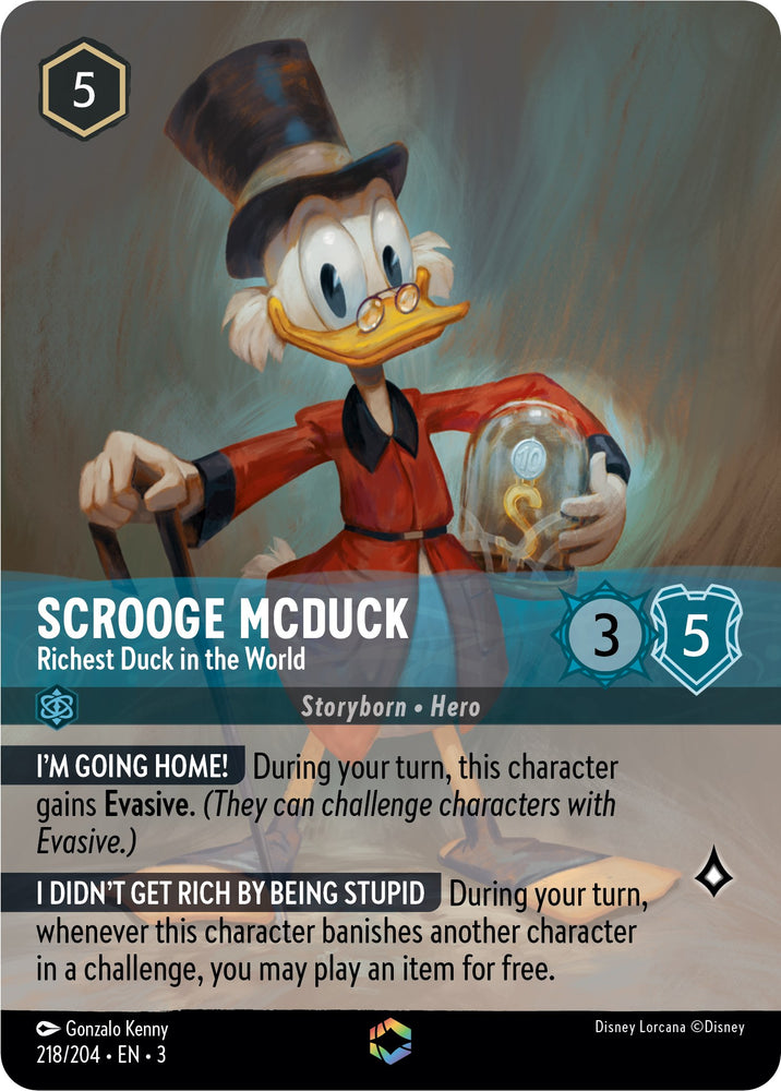 Scrooge McDuck - Richest Duck in the World (Enchanted) (218/204) [Into the Inklands] - PokeCharles PokeStore