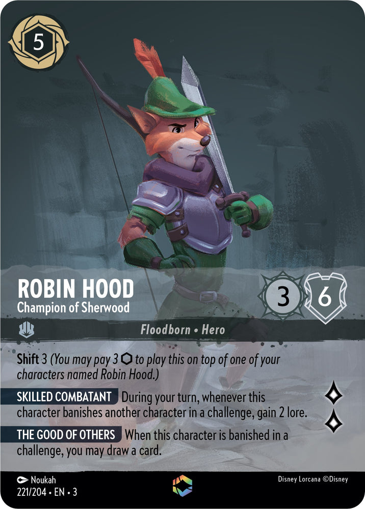 Robin Hood - Champion of Sherwood (Enchanted) (221/204) [Into the Inklands] - PokeCharles PokeStore