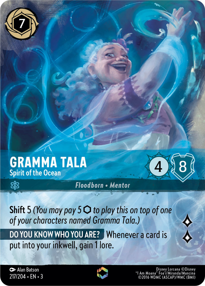 Gramma Tala - Spirit of the Ocean (Enchanted) (217/204) [Into the Inklands] - PokeCharles PokeStore