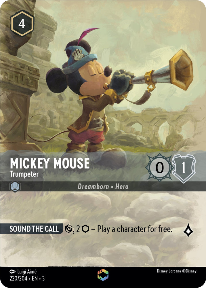 Mickey Mouse -Trumpeter (Enchanted) (220/204) [Into the Inklands] - PokeCharles PokeStore