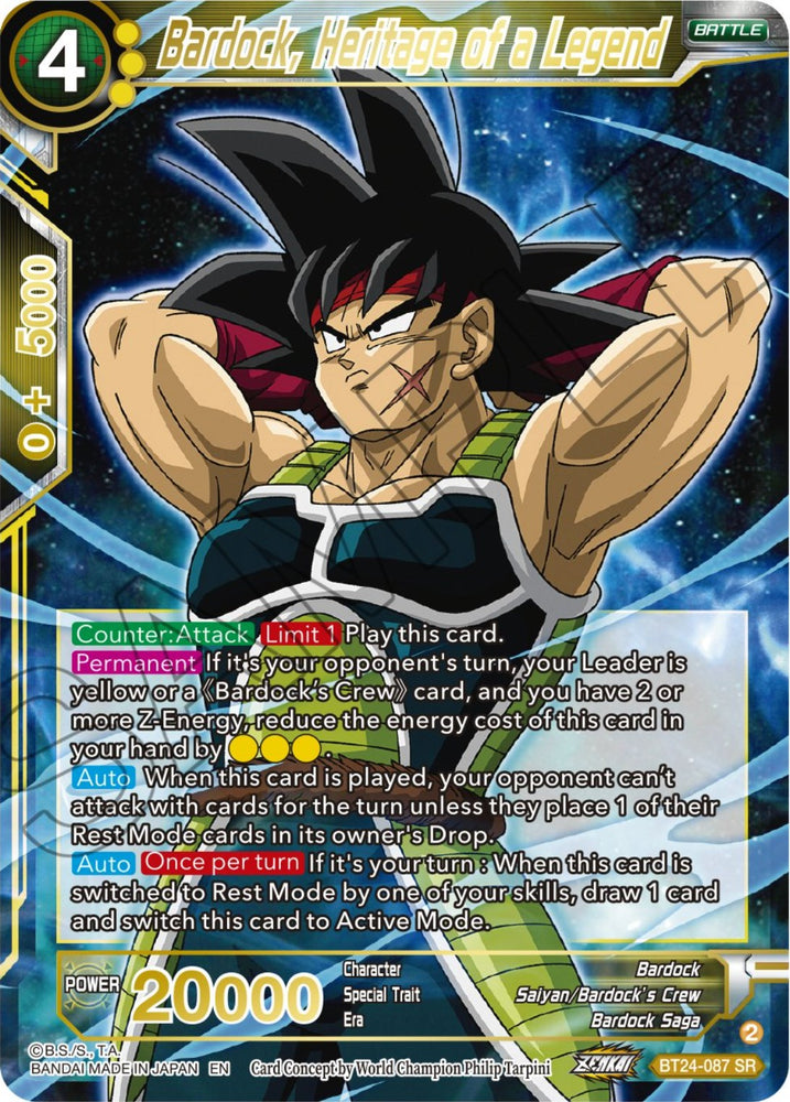Bardock, Heritage of a Legend (BT24-087) [Beyond Generations] - PokeCharles PokeStore