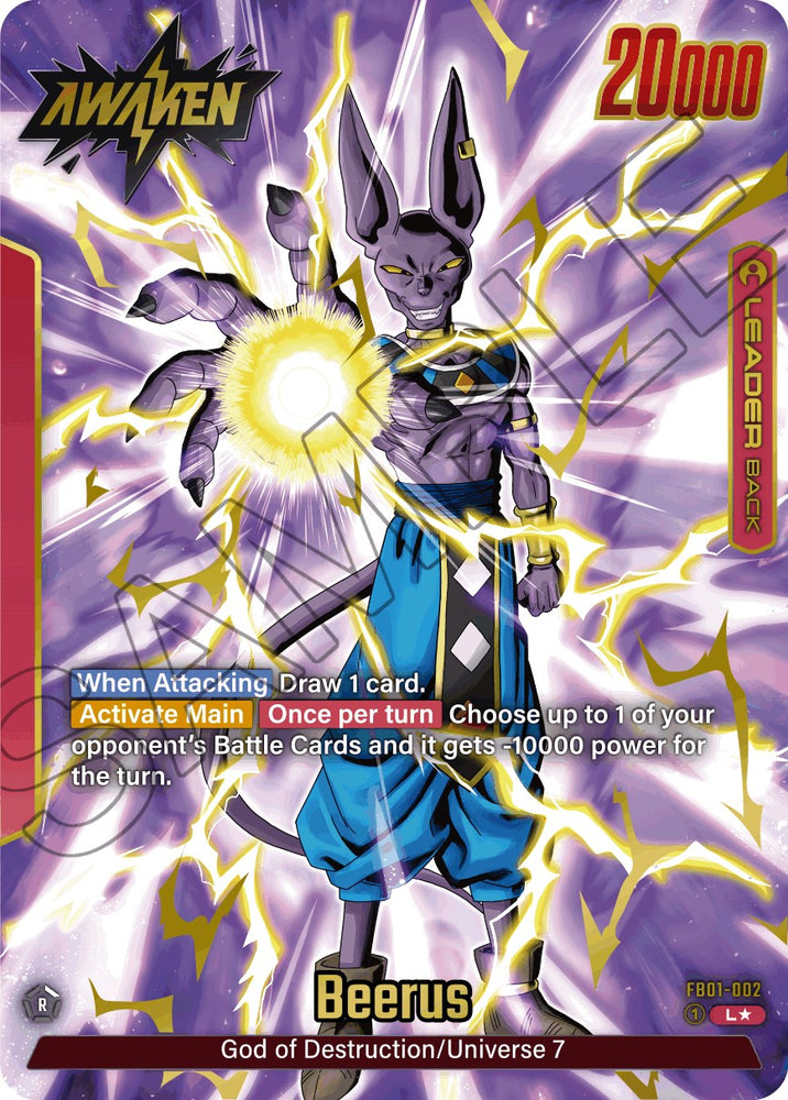 Beerus (FB01-002) (Alternate Art) [Awakened Pulse] - PokeCharles PokeStore