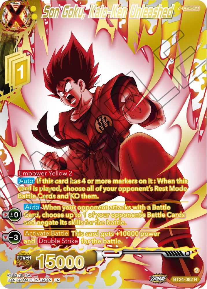 Son Goku, Kaio-Ken Unleashed (Collector Booster) (BT24-082) [Beyond Generations] - PokeCharles PokeStore