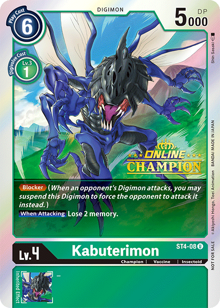 Kabuterimon [ST4-08] (Online Champion) [Starter Deck: Giga Green Promos] - PokeCharles PokeStore