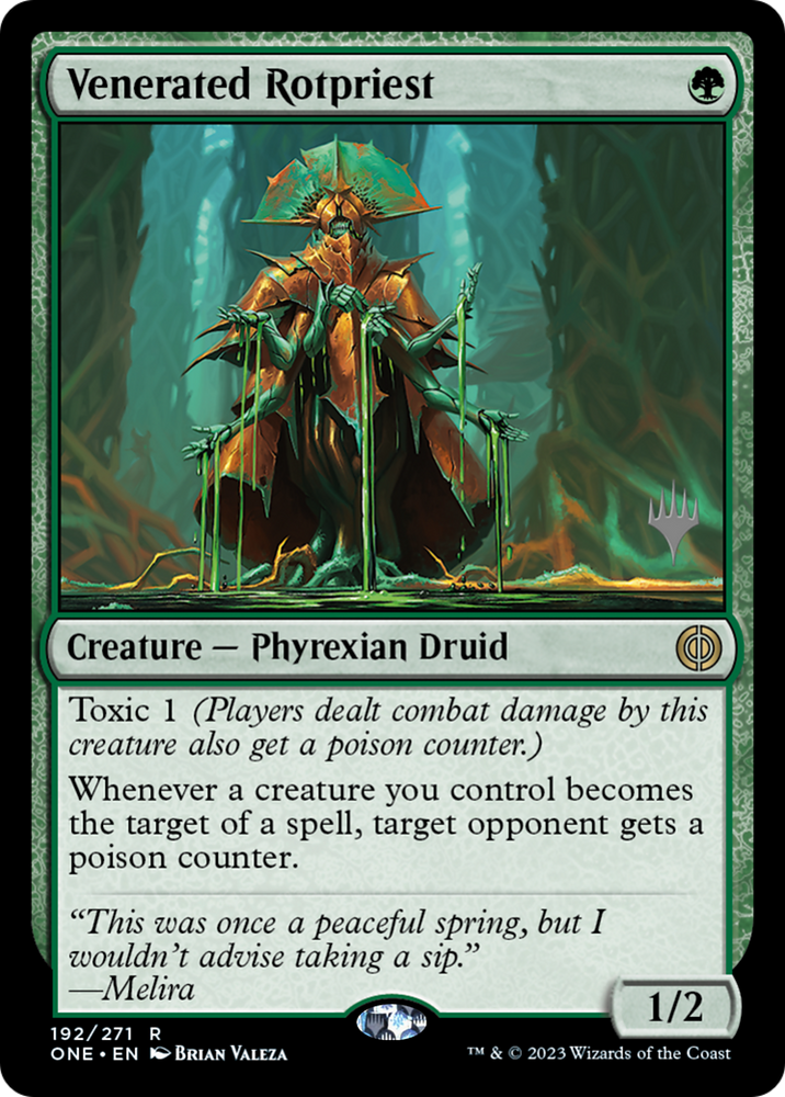 Venerated Rotpriest (Promo Pack) [Phyrexia: All Will Be One Promos] - PokeCharles PokeStore