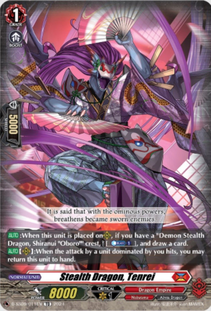 Stealth Dragon, Tenrei (D-SS09/011EN) [Stride Deckset -Shiranui-] - PokeCharles PokeStore