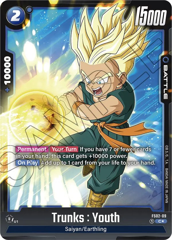 Trunks : Youth (FS02-09) (Bonus Pack Alternate Art) [Starter Deck: Vegeta] - PokeCharles PokeStore