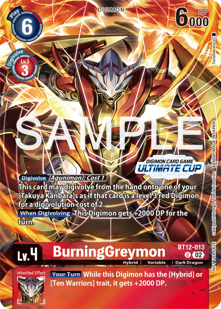 BurningGreymon [BT12-013] (Ultimate Cup 2024) [Across Time Promos] - PokeCharles PokeStore