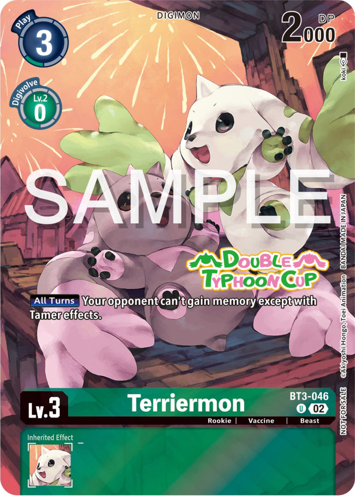 Terriermon [BT3-046] (Double Typhoon Cup) [Release Special Booster Promos] - PokeCharles PokeStore