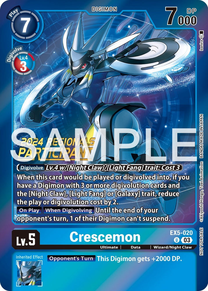 Crescemon [EX5-020] (2024 Regionals Participant) [Animal Colosseum Promos] - PokeCharles PokeStore