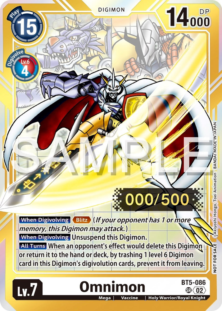 Omnimon [BT5-086] (Serial Numbered) [Battle of Omni Promos] - PokeCharles PokeStore