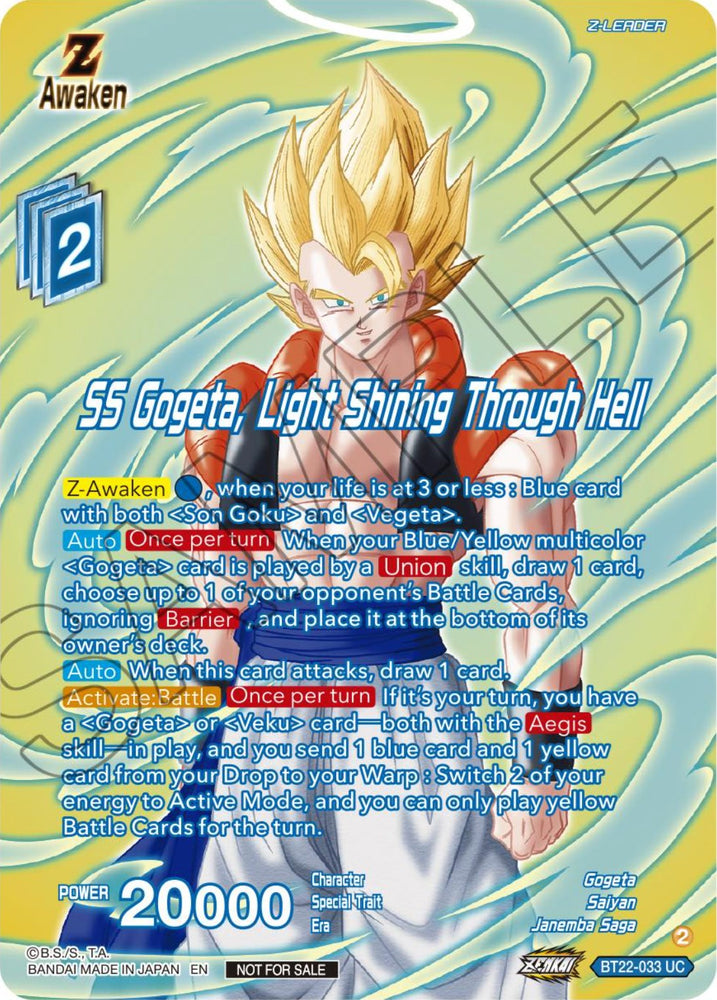SS Gogeta, Light Shining Through Hell (Premium Alt-Art Card Set 2024 Vol.1) (BT22-033) [Promotion Cards] - PokeCharles PokeStore
