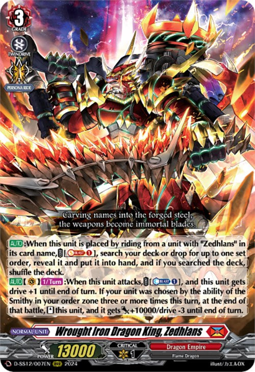 Wrought Iron Dragon King, Zedhlans (D-SS12/007EN) [Triple Drive] - PokeCharles PokeStore