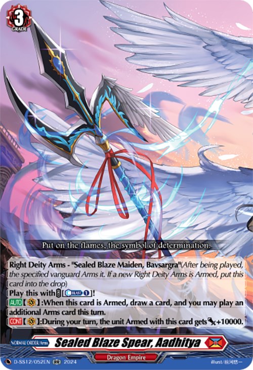 Sealed Blaze Spear, Aadhitya (D-SS12/052EN) [Triple Drive] - PokeCharles PokeStore