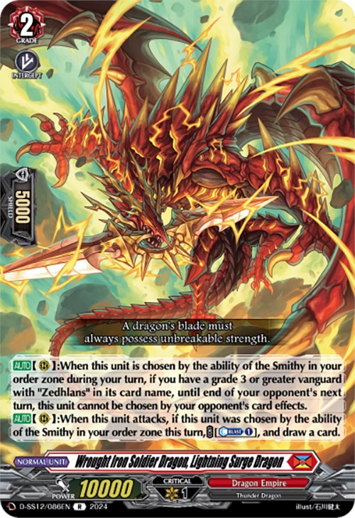 Wrought Iron Soldier Dragon, Lightning Surge Dragon (D-SS12/086EN) [Triple Drive] - PokeCharles PokeStore