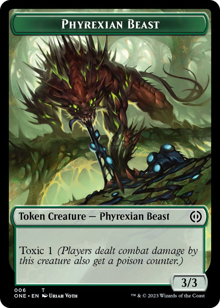 Phyrexian Mite (012) // Phyrexian Beast Double-Sided Token [Phyrexia: All Will Be One Tokens] - PokeCharles PokeStore