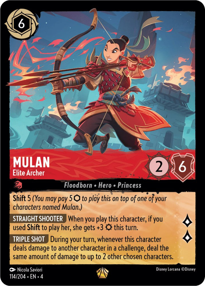 Mulan - Elite Archer (114/204) [Ursula's Return] - PokeCharles PokeStore