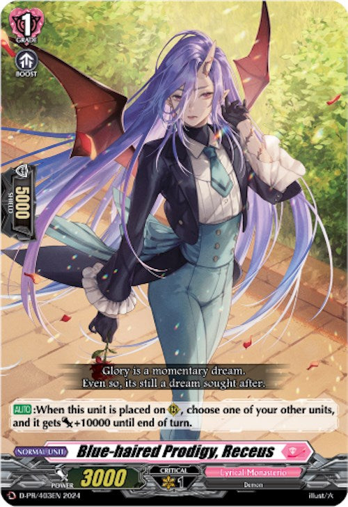 Blue-haired Prodigy, Receus (D-PR/403) [D Promo Cards] - PokeCharles PokeStore