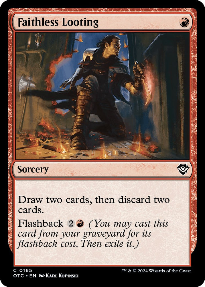 Faithless Looting [Outlaws of Thunder Junction Commander] - PokeCharles PokeStore