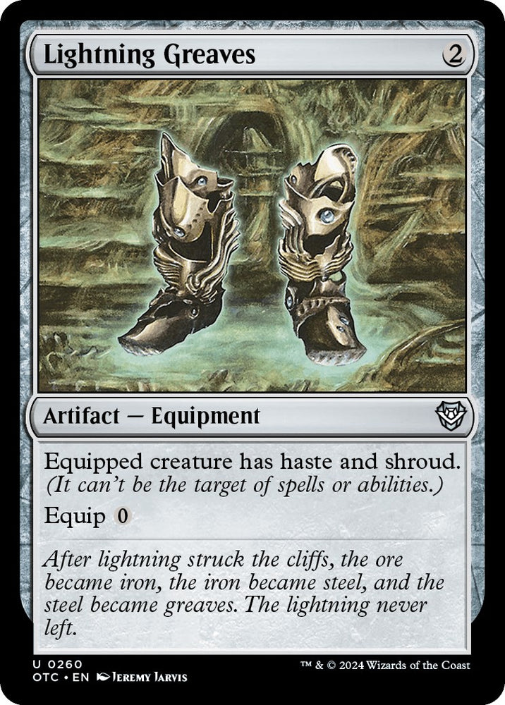 Lightning Greaves [Outlaws of Thunder Junction Commander] - PokeCharles PokeStore
