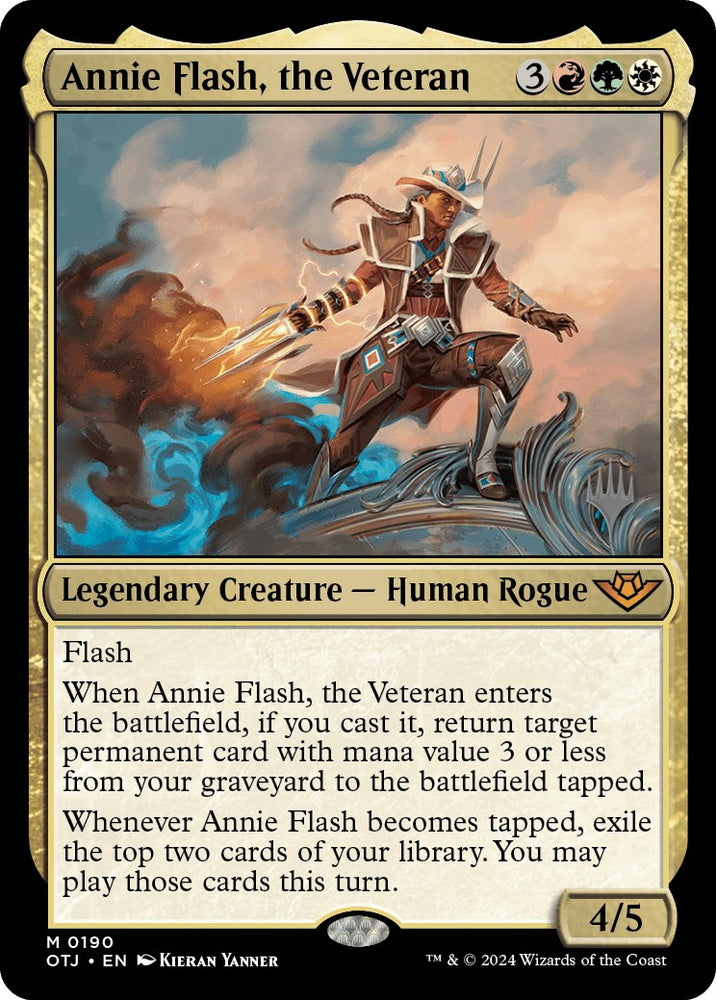 Annie Flash, the Veteran (Promo Pack) [Outlaws of Thunder Junction Promos] - PokeCharles PokeStore