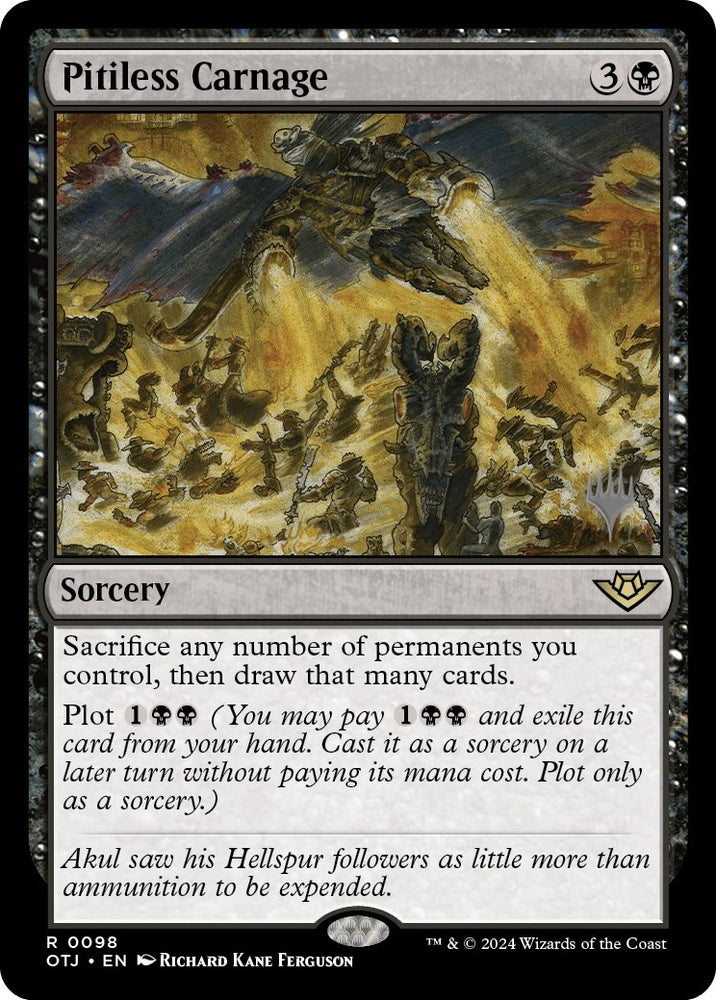 Pitiless Carnage (Promo Pack) [Outlaws of Thunder Junction Promos] - PokeCharles PokeStore