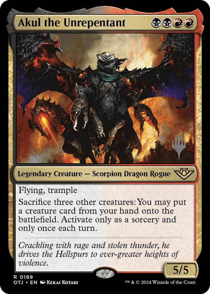 Akul the Unrepentant (Promo Pack) [Outlaws of Thunder Junction Promos] - PokeCharles PokeStore