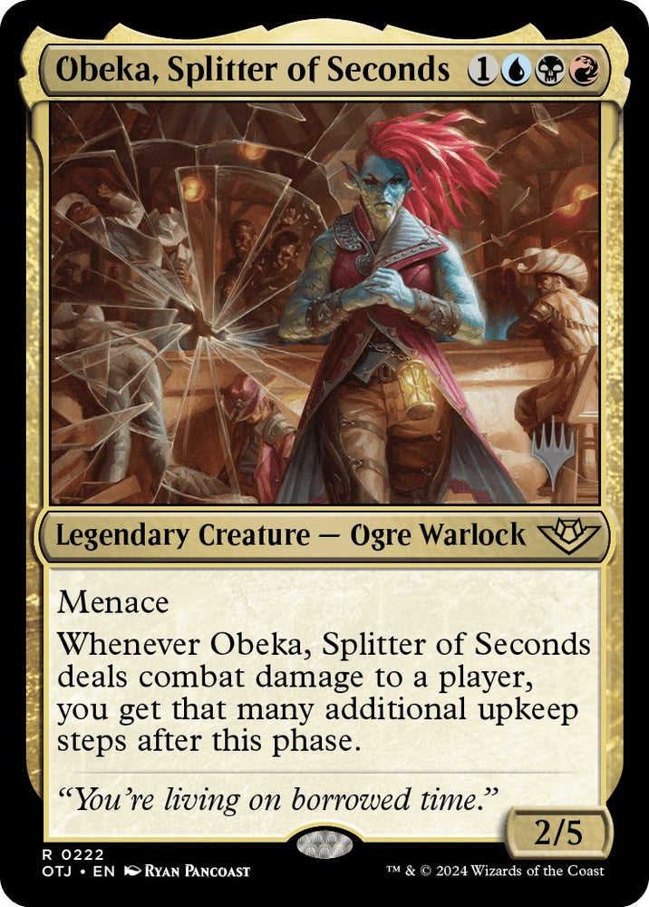 Obeka, Splitter of Seconds (Promo Pack) [Outlaws of Thunder Junction Promos] - PokeCharles PokeStore