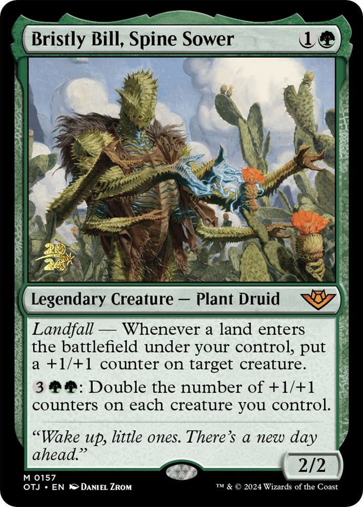 Bristly Bill, Spine Sower [Outlaws of Thunder Junction Prerelease Promos] - PokeCharles PokeStore