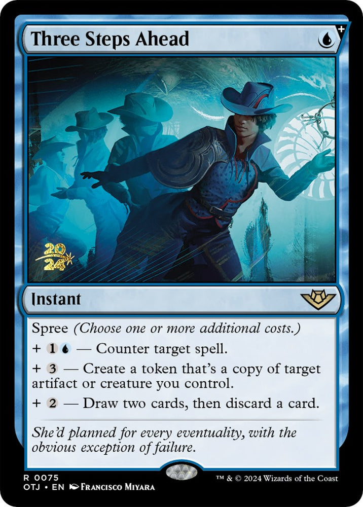 Three Steps Ahead [Outlaws of Thunder Junction Prerelease Promos] - PokeCharles PokeStore