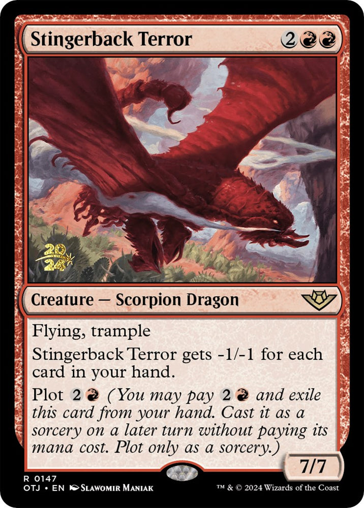 Stingerback Terror [Outlaws of Thunder Junction Prerelease Promos] - PokeCharles PokeStore