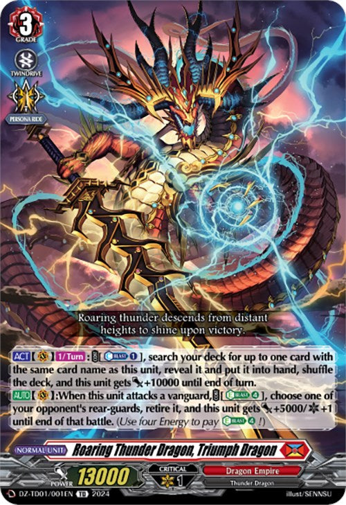 Roaring Thunder Dragon, Triumph Dragon (DZ-TD01/001EN) [Start Up Trial Deck: Dragon Empire] - PokeCharles PokeStore