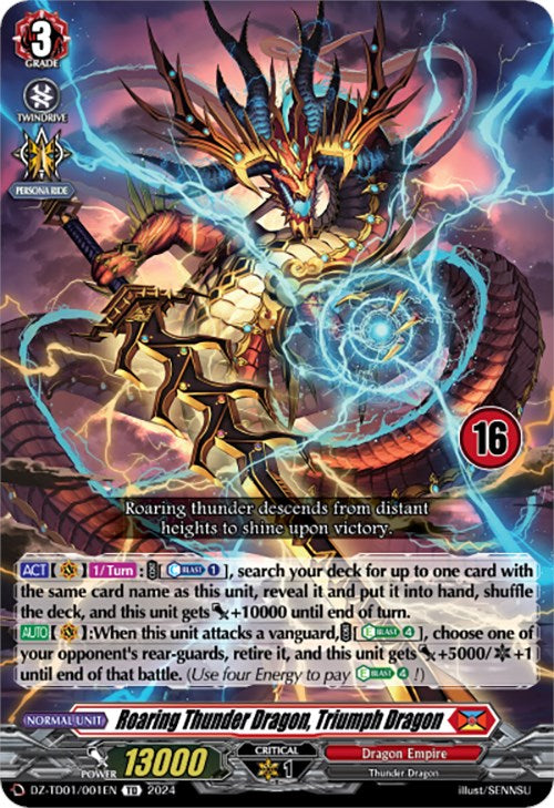 Roaring Thunder Dragon, Triumph Dragon (16) (DZ-TD01/001EN) [Start Up Trial Deck: Dragon Empire] - PokeCharles PokeStore