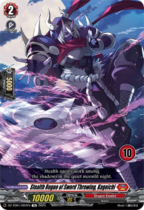 Stealth Rogue of Sword Throwing, Kageichi (10) (DZ-TD01/007EN) [Start Up Trial Deck: Dragon Empire] - PokeCharles PokeStore
