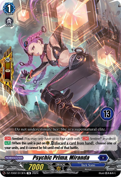 Psychic Prima, Miranda (13) (DZ-TD02/013EN) [Start Up Trial Deck: Dark States] - PokeCharles PokeStore