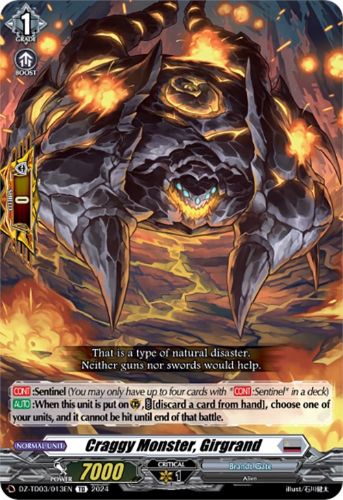 Craggy Monster, Girgrand (DZ-TD03/013EN) [Start Up Trial Deck: Brandt Gate] - PokeCharles PokeStore