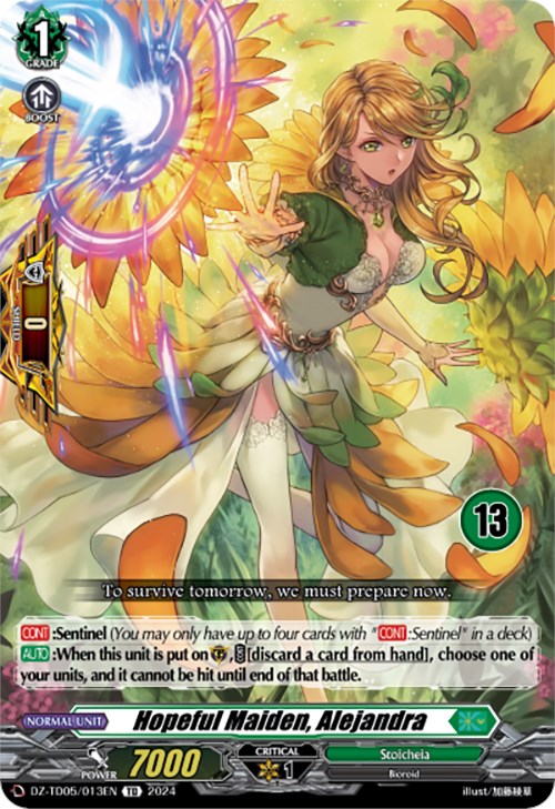 Hopeful Maiden, Alejandra (13) (DZ-TD05/013EN) [Start Up Trial Deck: Stoicheia] - PokeCharles PokeStore