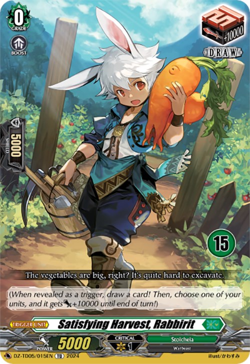 Satisfying Harvest, Rabbirit (15) (DZ-TD05/015EN) [Start Up Trial Deck: Stoicheia] - PokeCharles PokeStore