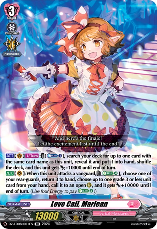 Love Call, Marlean (DZ-TD06/001EN) [Start Up Trial Deck: Lyrical Monasterio] - PokeCharles PokeStore