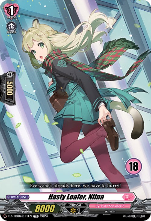 Hasty Loafer, Niina (18) (DZ-TD06/011EN) [Start Up Trial Deck: Lyrical Monasterio] - PokeCharles PokeStore