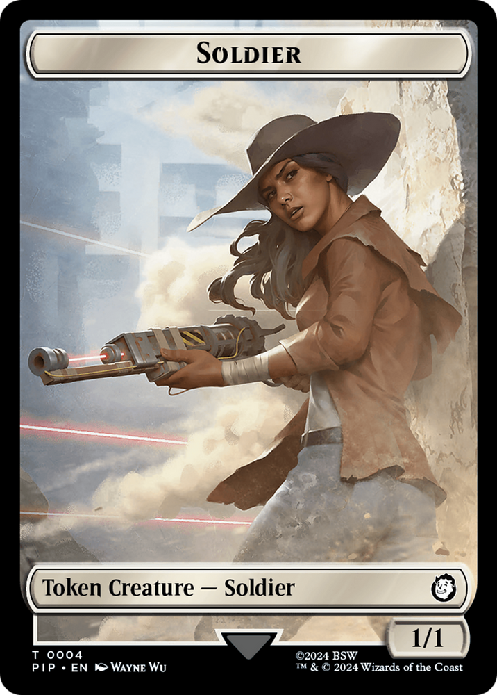 Treasure (0018) // Soldier (0004) Double-Sided Token [Fallout Tokens] - PokeCharles PokeStore