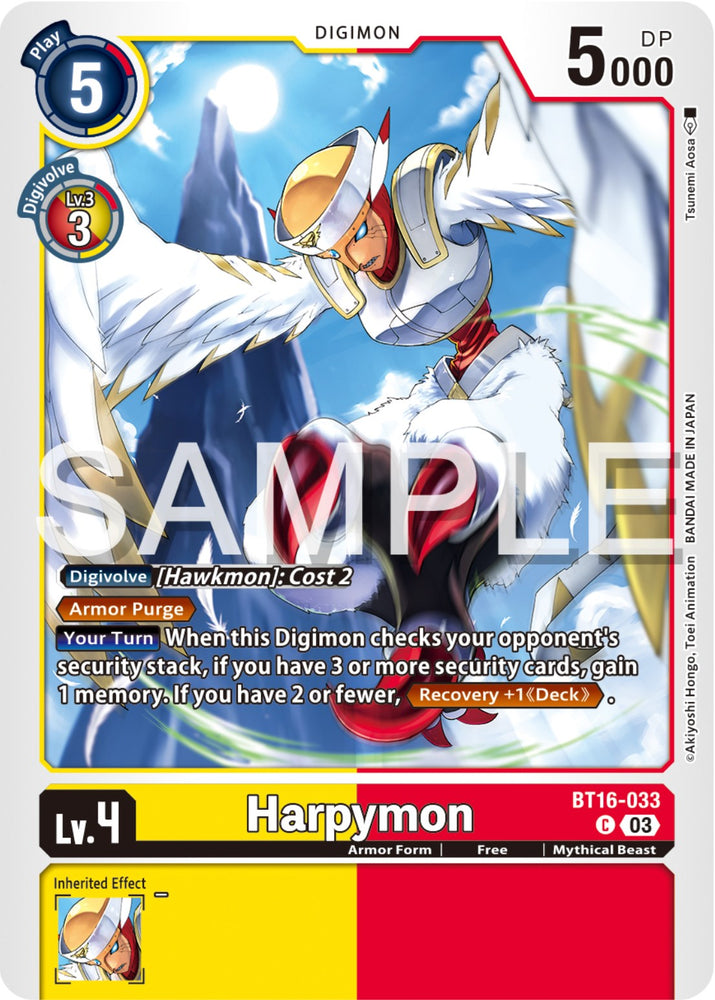Harpymon [BT16-033] [Beginning Observer] - PokeCharles PokeStore