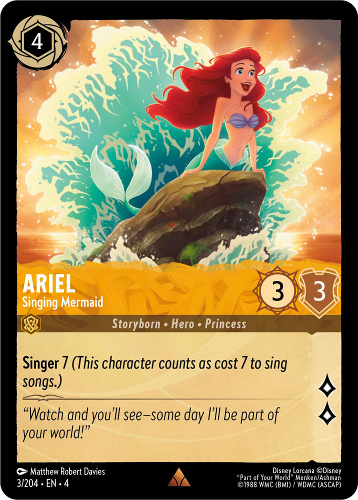 Ariel - Singing Mermaid (3/204) [Ursula's Return] - PokeCharles PokeStore