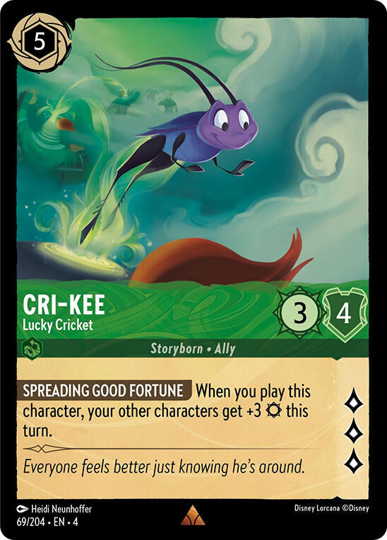 Cri-Kee - Lucky Cricket (69/204) [Ursula's Return] - PokeCharles PokeStore