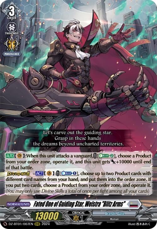 Fated One of Guiding Star, Welstra "Blitz Arms" (DZ-BT01/007EN) [Fated Clash] - PokeCharles PokeStore