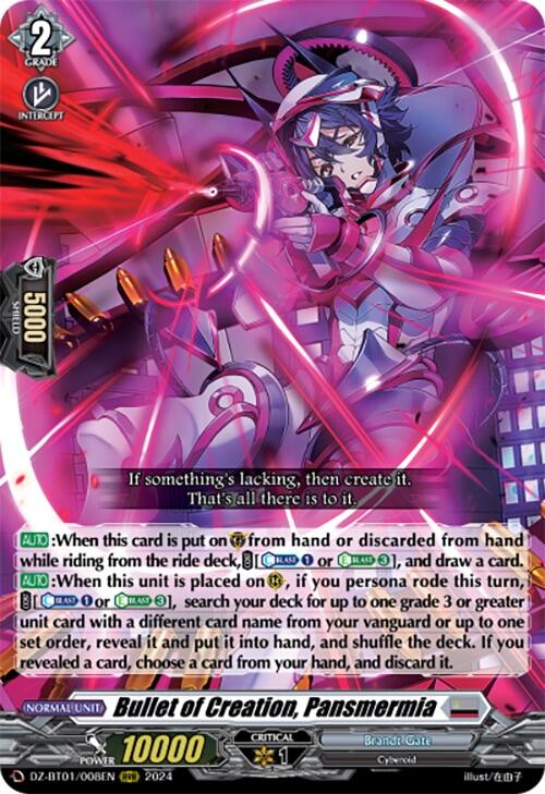 Bullet of Creation, Pansmermia (DZ-BT01/008EN) [Fated Clash] - PokeCharles PokeStore